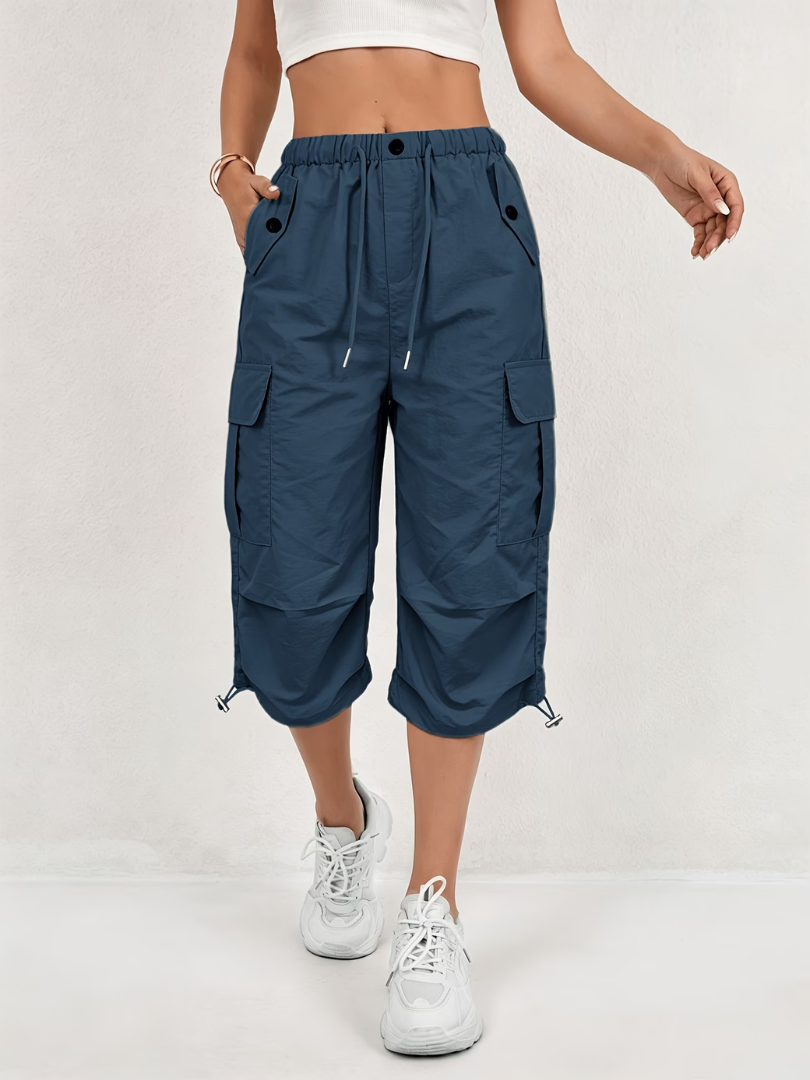 Nanna - Comodi Pantaloni Cargo a Tre Quarti