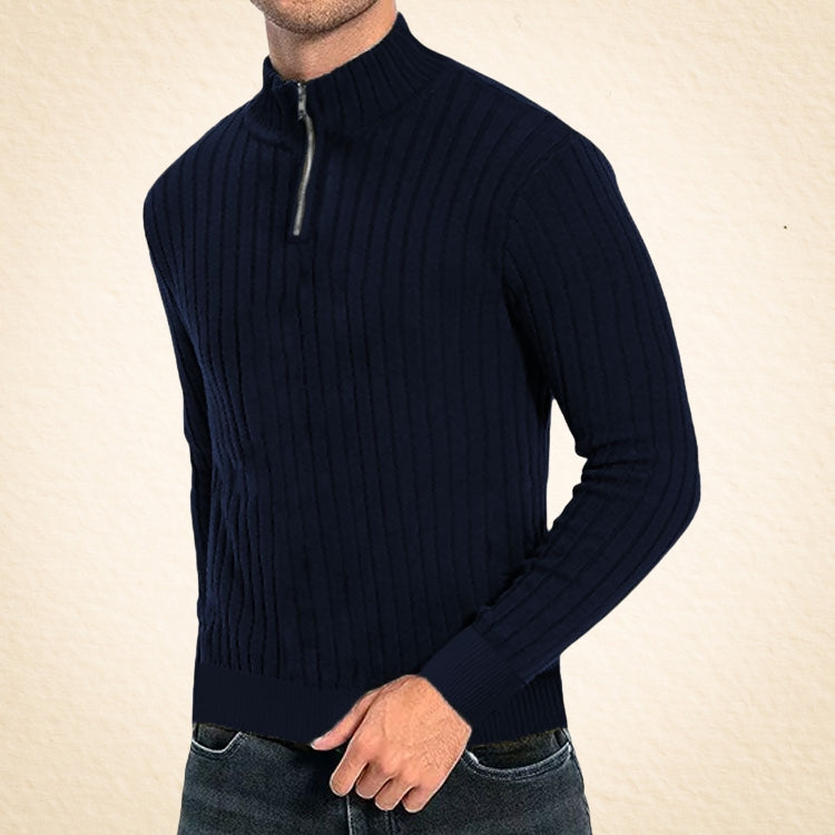Zaccheo - Maglione Casual Con Collo Alto E Zip