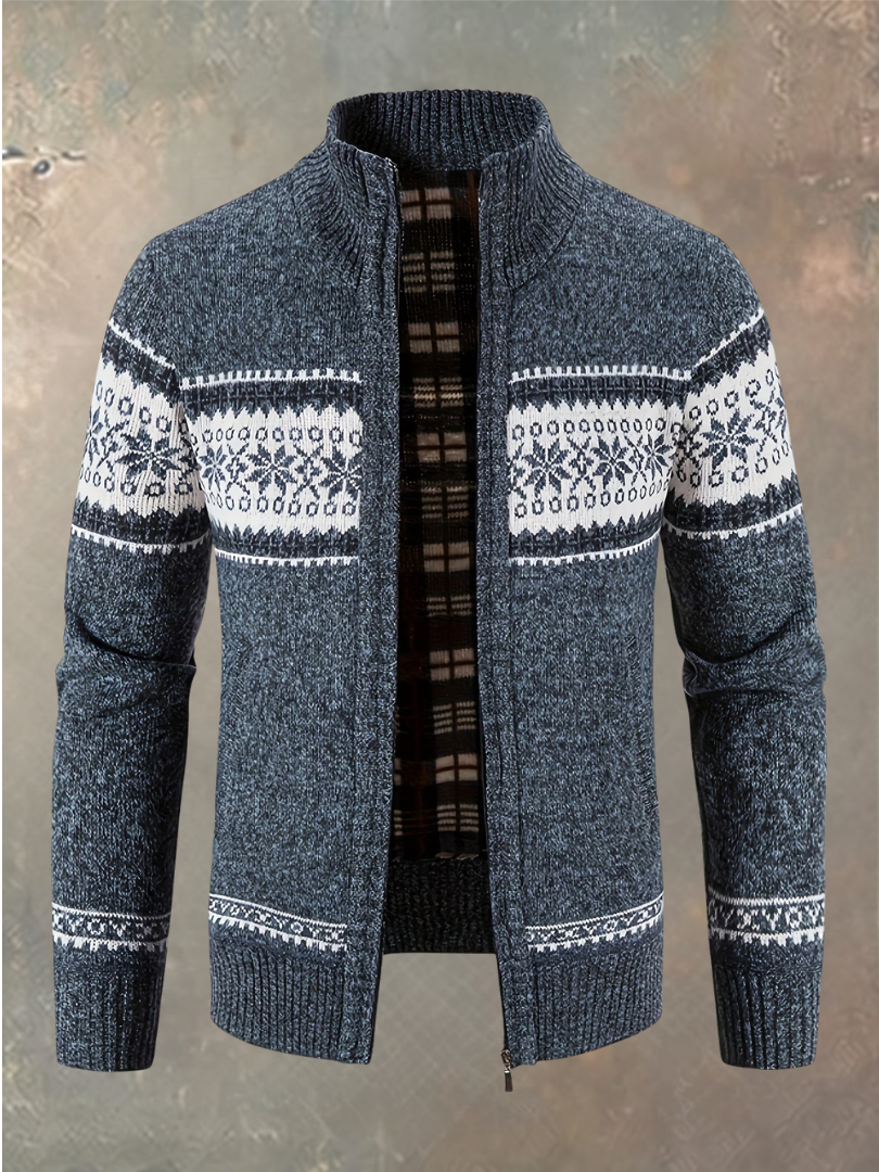Gerran - Comodo Cardigan in Maglia Con Chiusura a Zip