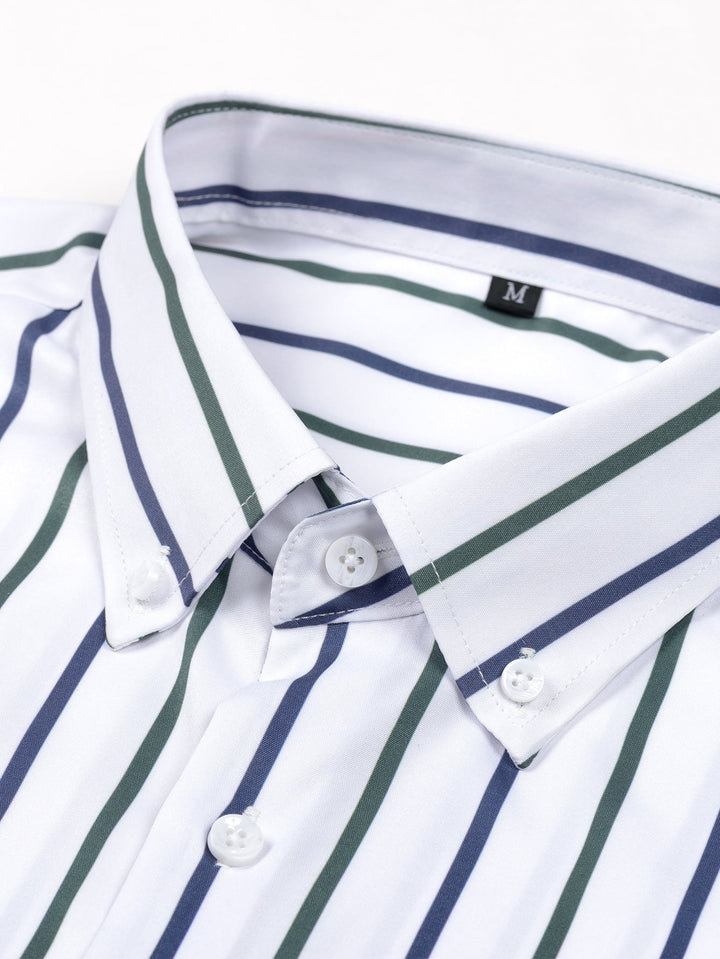 Connor - Camicia a Righe Con Maniche Lunghe e Bottoni