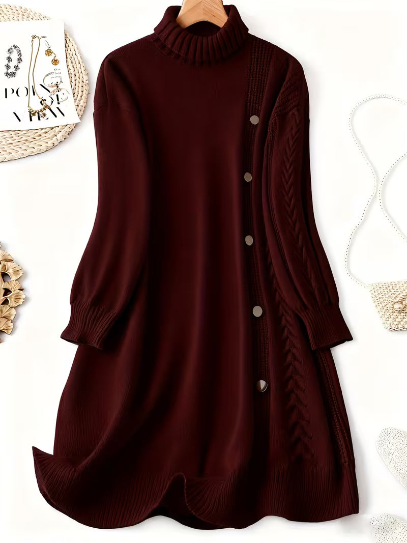 Malkina - Comodo Abito-Maglione a Maniche Lunghe