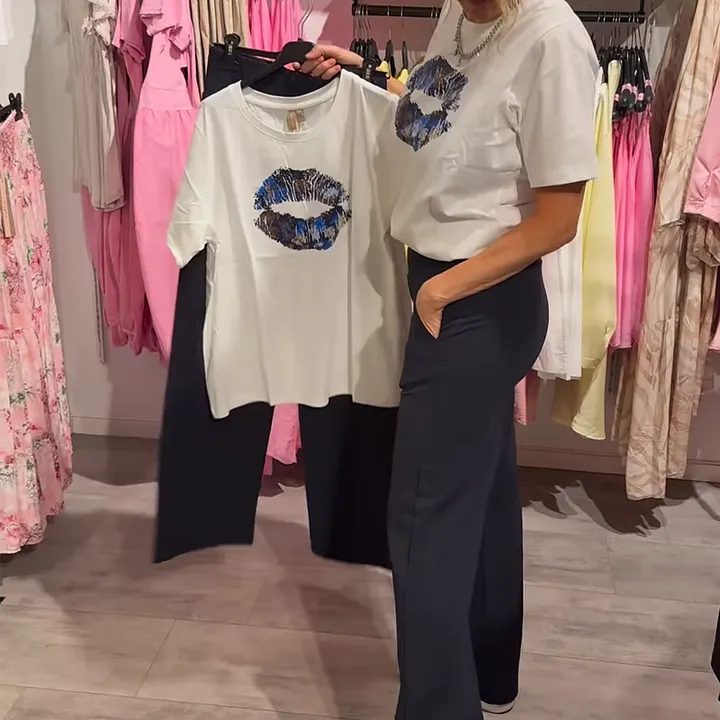 Lynnia - Set Composto Da Top e Pantaloni Stampati