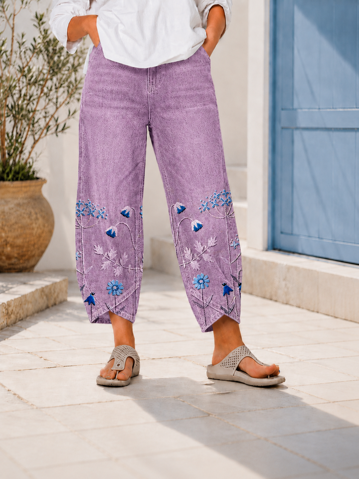 Selcen - Pantaloni Casual Ricamati