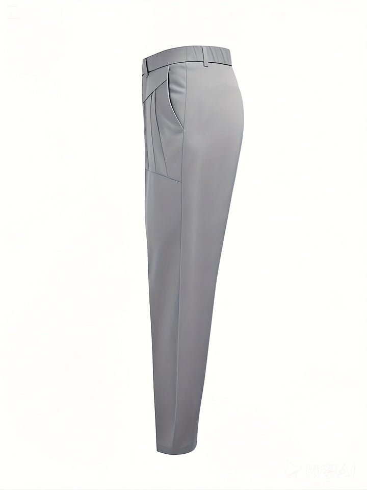 Alexey - Pantaloni Casual Vestibilità Aderente Con Pieghe E Tasche Oblique