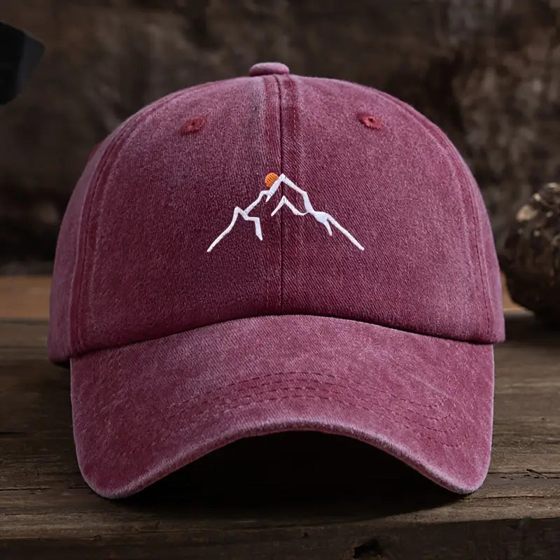 Ermil - Cappellino Da Baseball Con Ricamo Di Una Vetta Montuosa