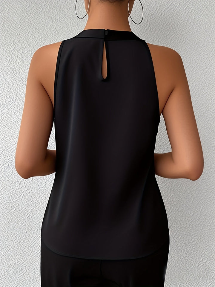 Cerys - Elegante Camicetta Senza Maniche In Poliestere