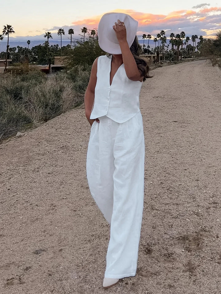 Jorja - Elegante Completo a Due Pezzi Senza Maniche