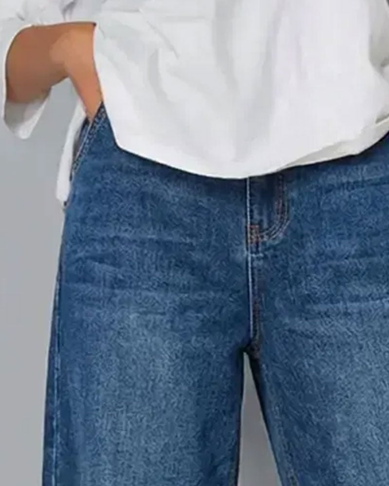 Synira - Jeans Casual a Zampa Corta