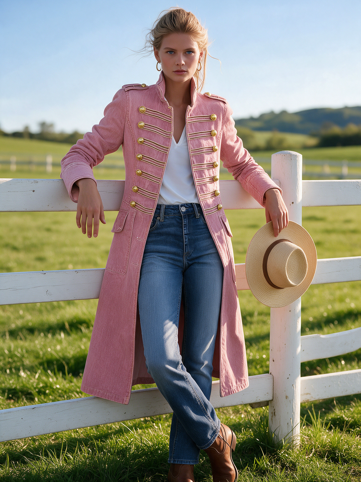 Latia - Cappotto a Maniche Lunghe Con Collo Alto