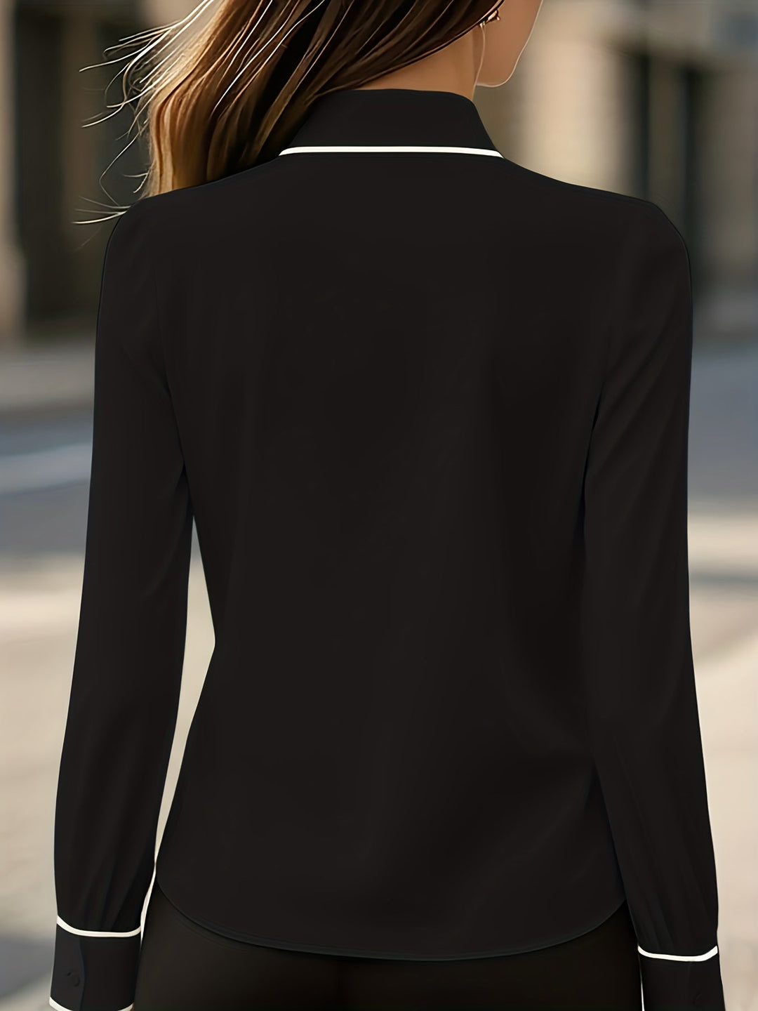 Briella - Camicia a Maniche Lunghe Con Laccio Frontale