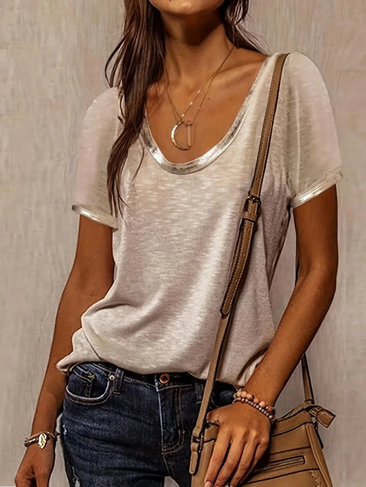 Krissy - T-Camicia Casuale Girocollo