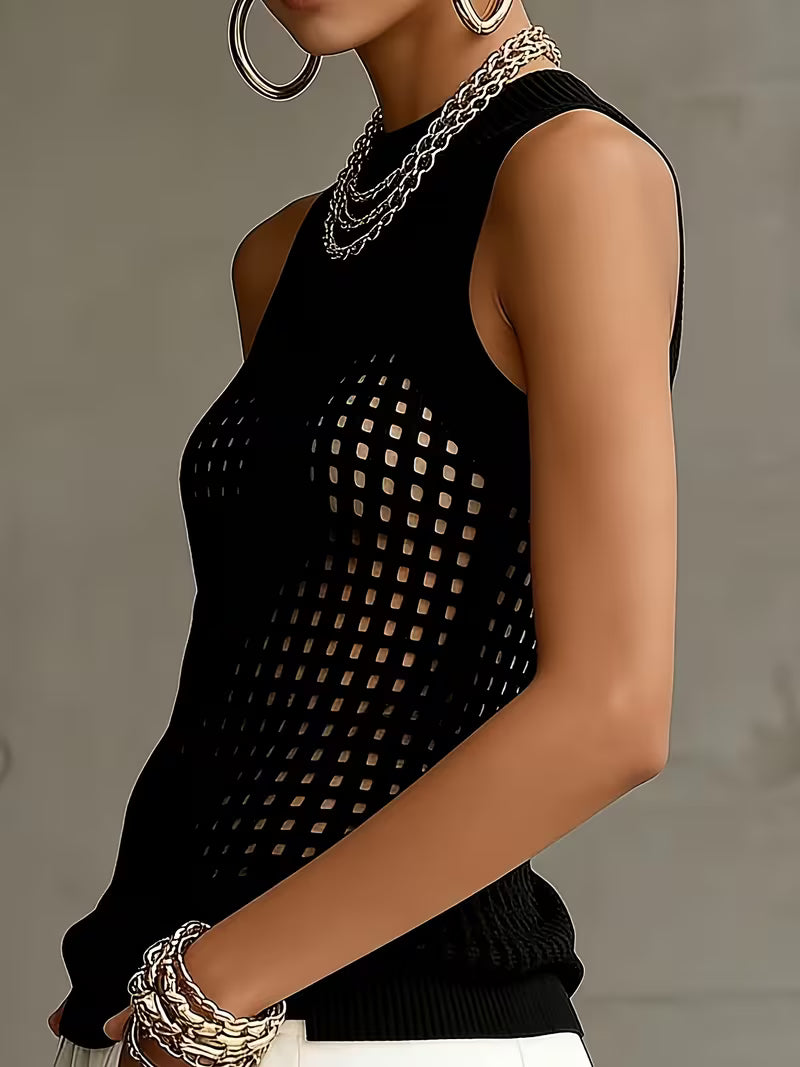 Raiane - Top in Maglia Senza Maniche