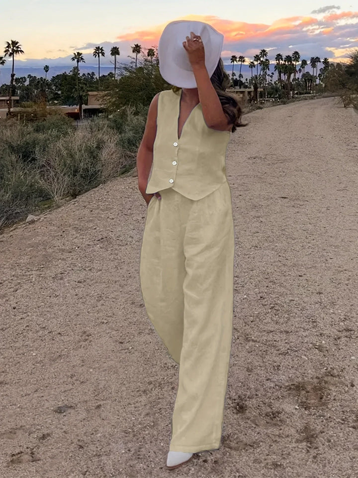 Jorja - Elegante Completo a Due Pezzi Senza Maniche
