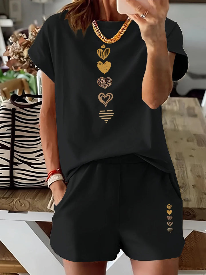 Lyra - Casual Set Di Due Pezzi Con Stampa Grafica