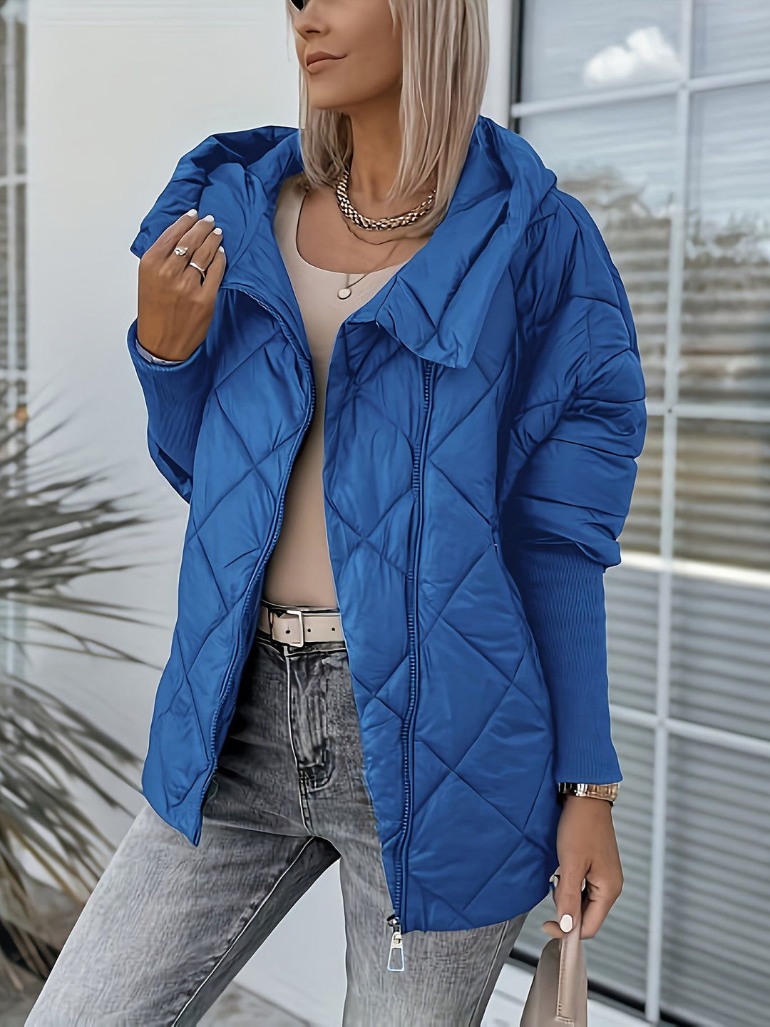 Ariantha - Giacca Trapuntata Con Cappuccio E Cerniera