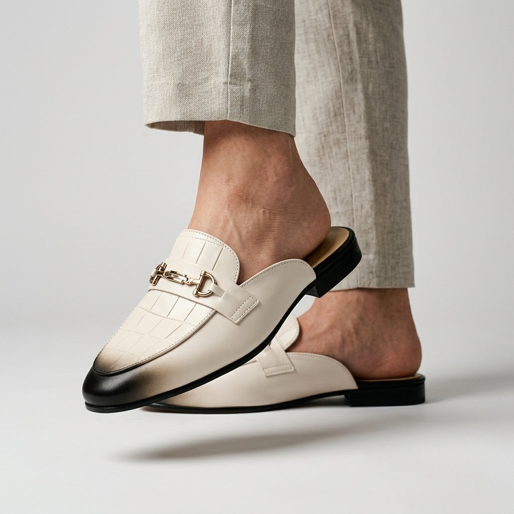 Idris - Scarpe in Pelle Con Tallone Scoperto