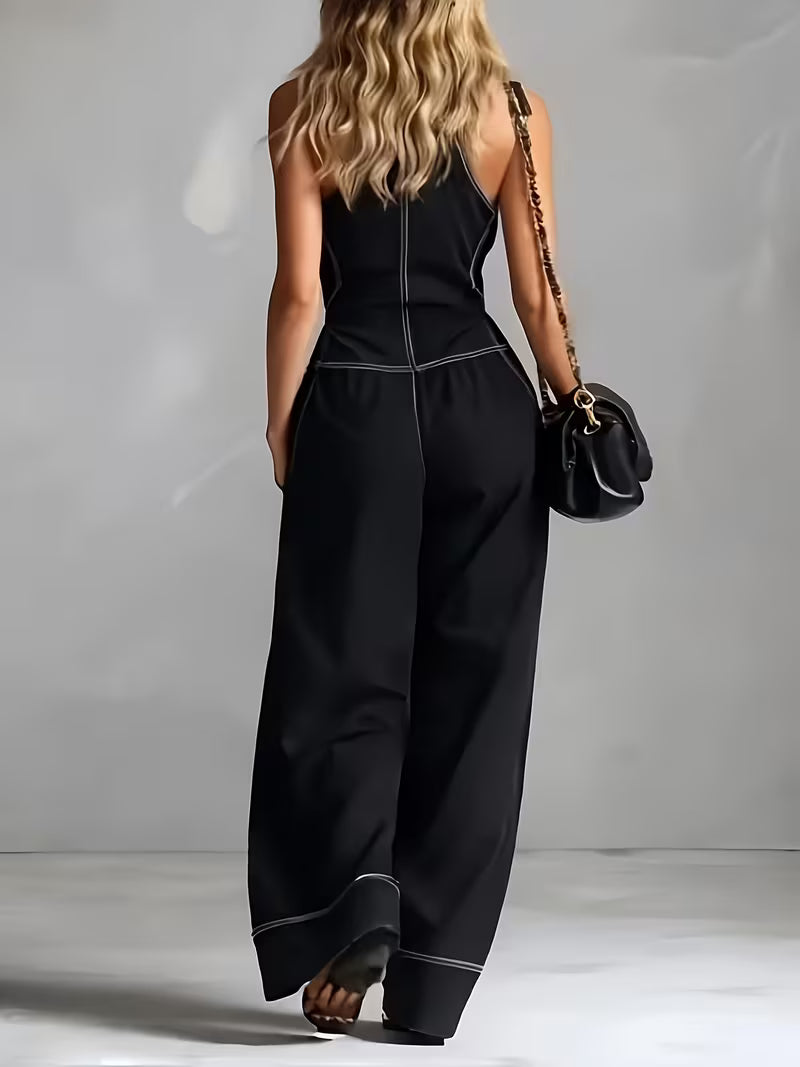 Bryana - Tuta a Righe in Patchwork