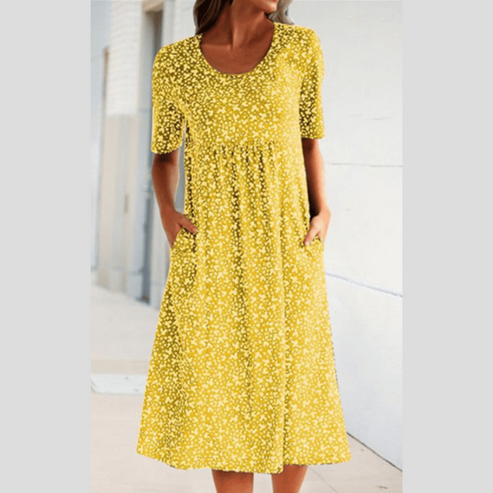 Wilda - Elegante Midi Abito Con Stampa Floreale