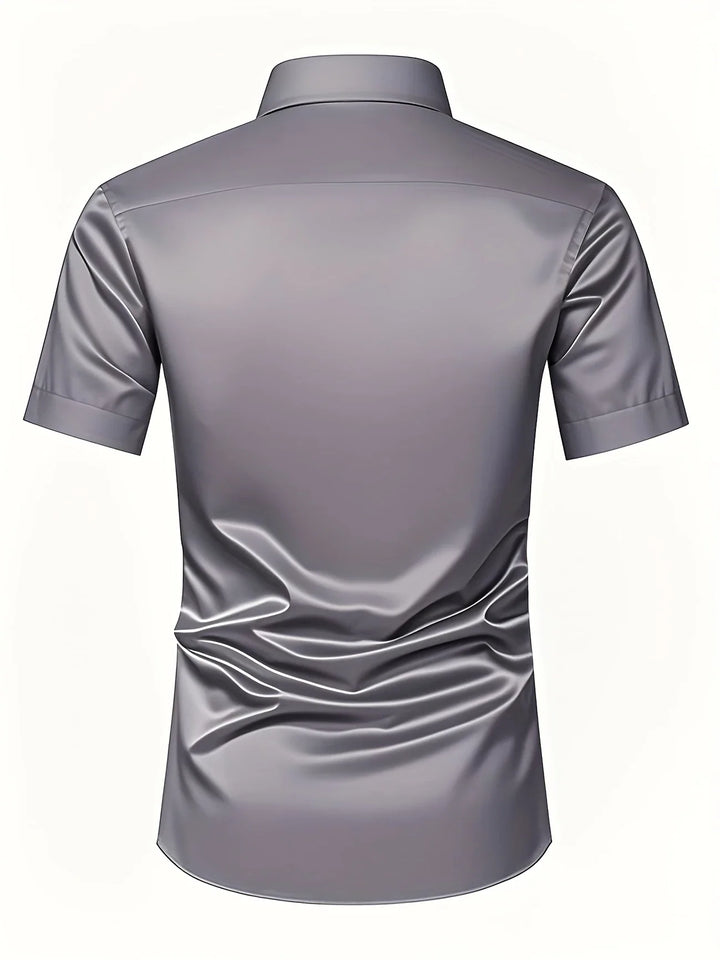 Ezra - Elegante Camicia Vestibilità Aderente Con Bottoni
