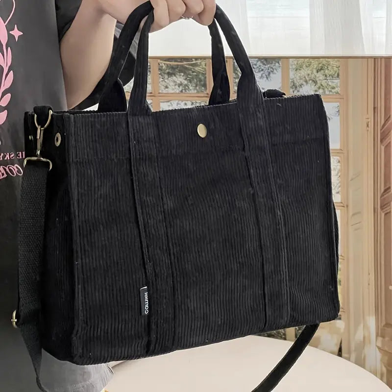 Marella - Borsa Tote In Velluto a Coste Di Ispirazione Vintage