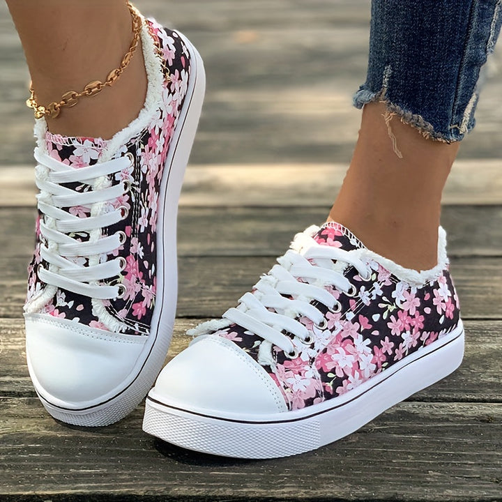 Bristy - Scarpe Stringate Con Stampa Floreale