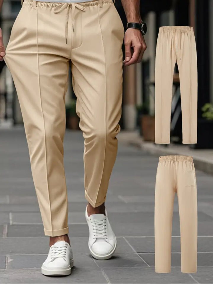 Crawford - Casual Vestibilità Slim Pantaloni Con Elastico in Vita