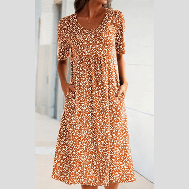 Wilda - Elegante Midi Abito Con Stampa Floreale