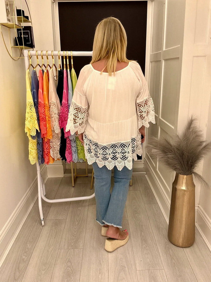 Lurdes - Camicia Elegante Con Scollo Rotondo