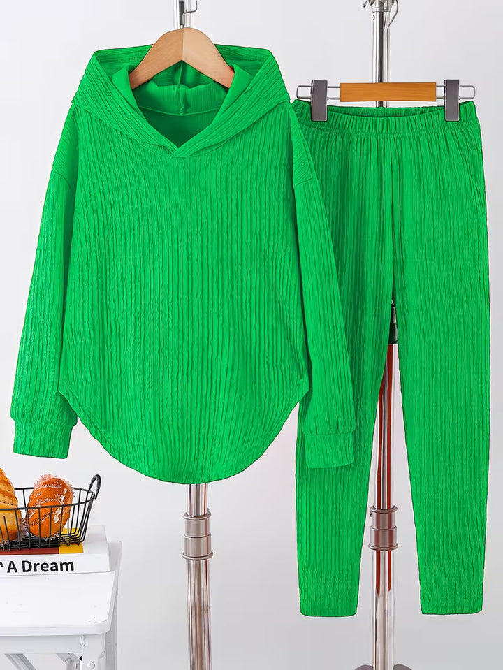 Berenika - Top Casuale Con Cappuccio e Leggings