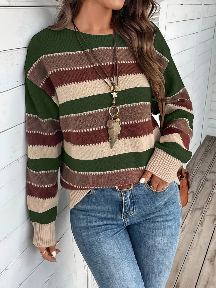 Fadina - Maglione in Maglia a Maniche Lunghe