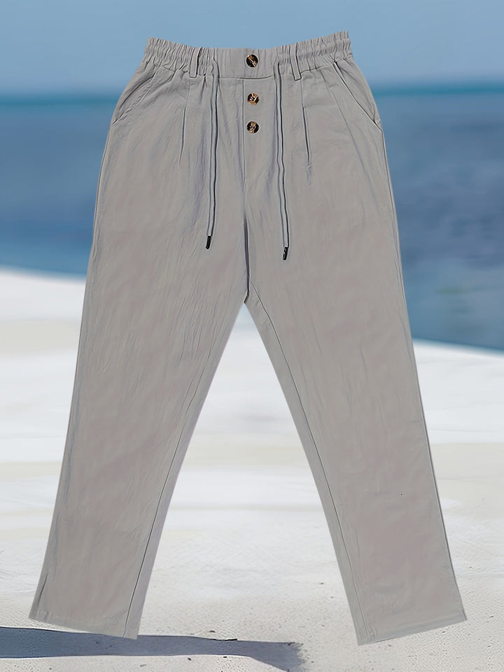 Aznar - Casual Lino Elastico Pantaloni