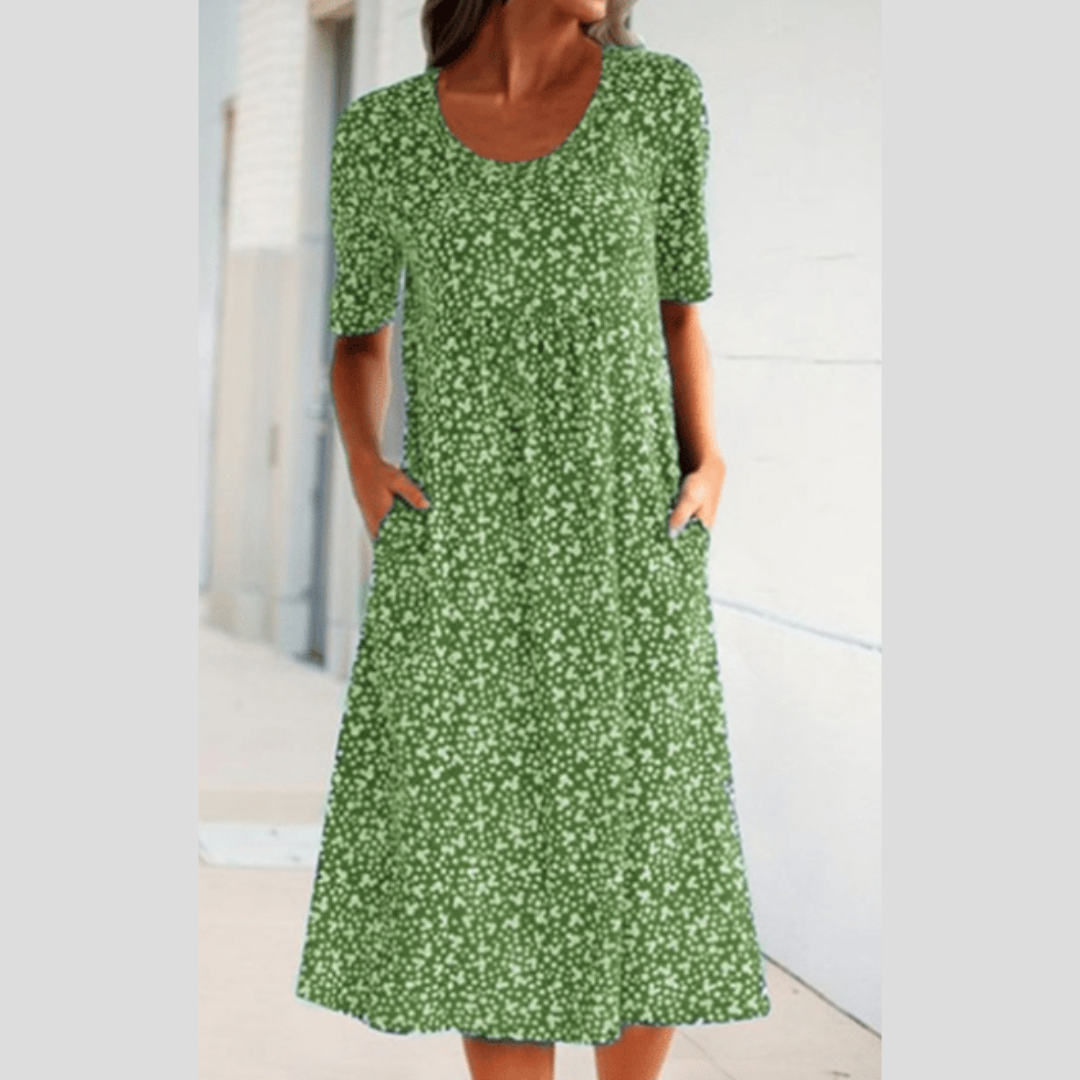 Wilda - Elegante Midi Abito Con Stampa Floreale
