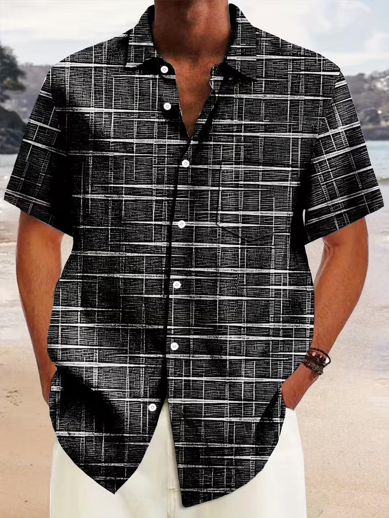 Jerrick - Camicia Con Stampa Geometrica Vintage