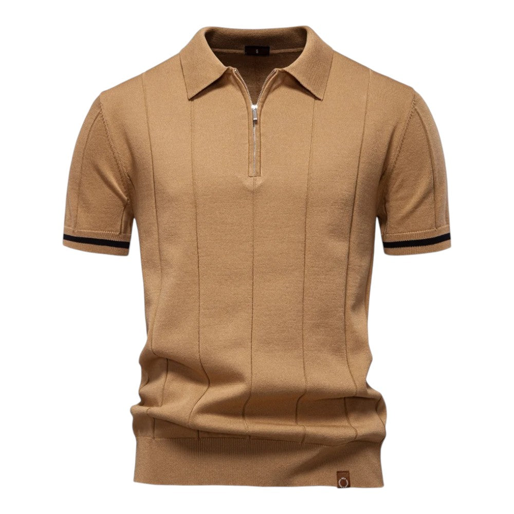 Johncena - Polo Casuale Sportiva Con Zip