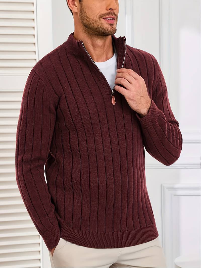 Yedidya - Maglione Casual a Maniche Lunghe Lavorato a Maglia