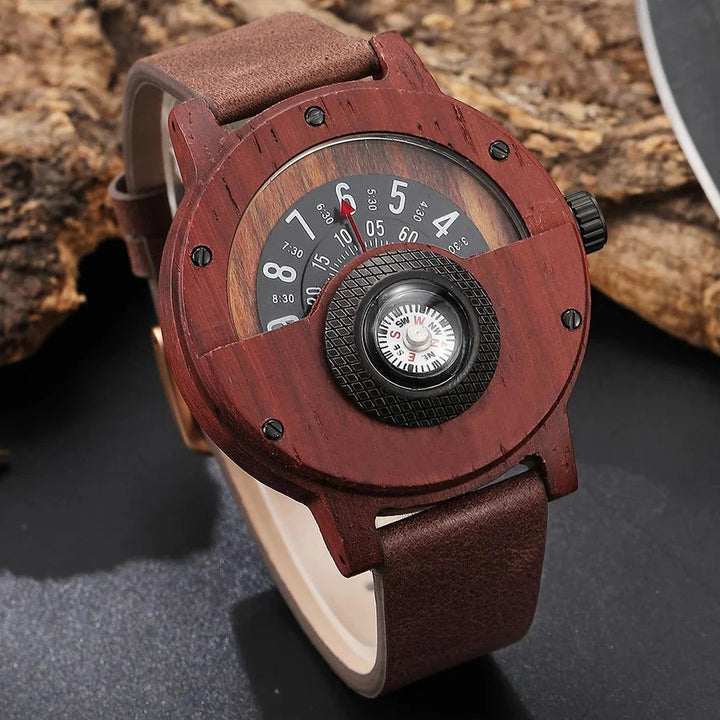 Stellan -  Orologi in Legno con Cinturino in Pelle