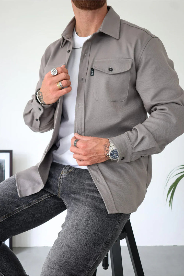Dewid - Camicia con Bottoni e Tasche Frontali