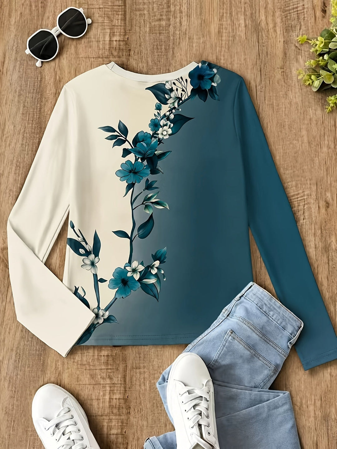 Vanina - Long Sleeve Floral Print Shirt