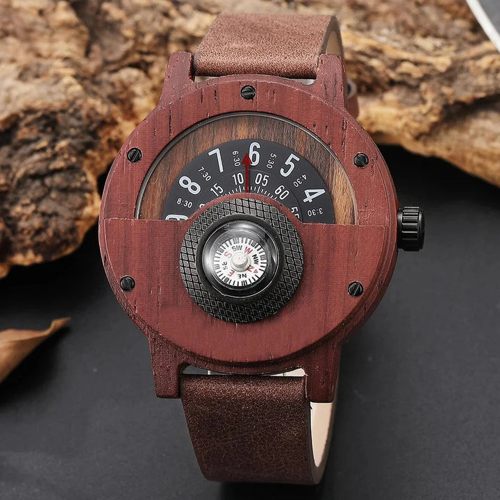 Stellan -  Orologi in Legno con Cinturino in Pelle