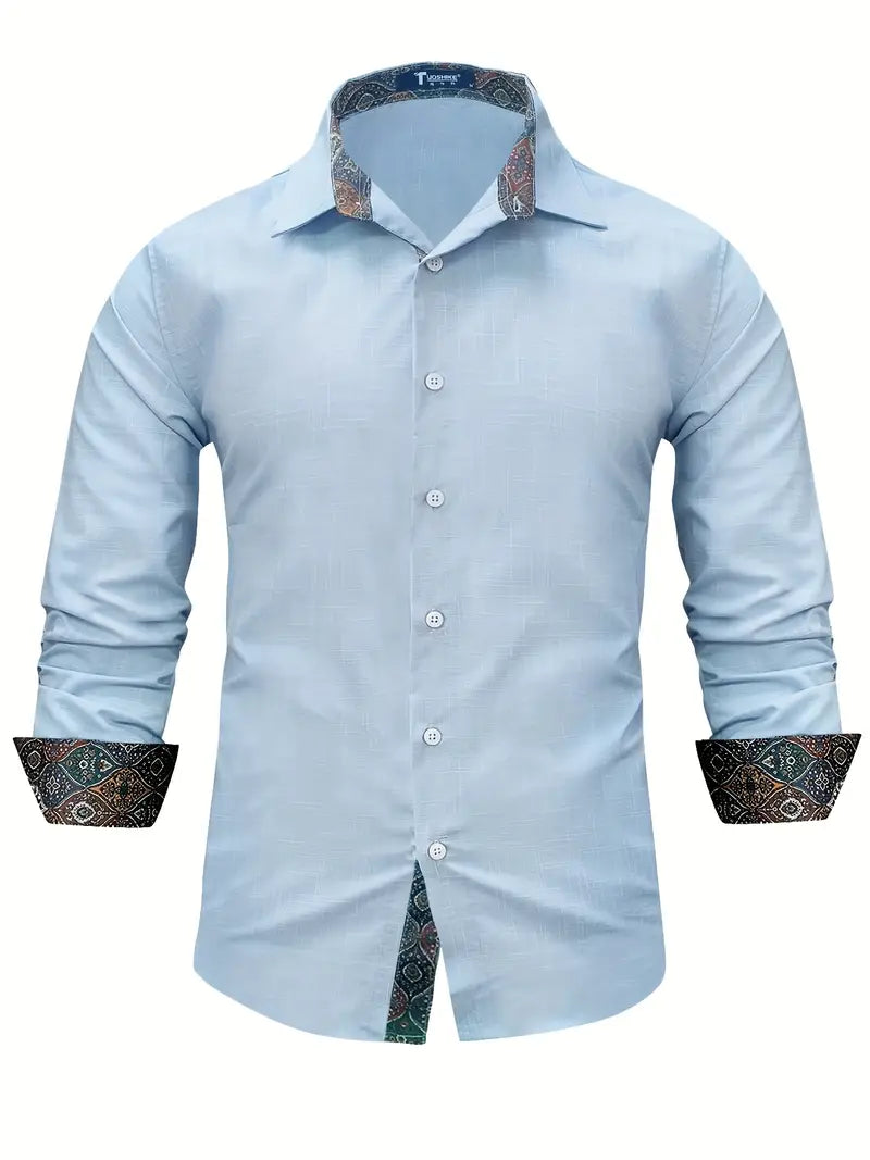 Teodoro - Camicia a Maniche Lunghe Con Bottoni