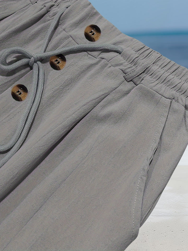 Aznar - Casual Lino Elastico Pantaloni