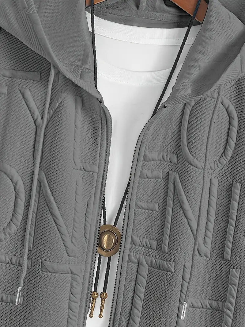 Henryk - Elegante Maglia a Maniche Corte Con Cappuccio e Cerniera