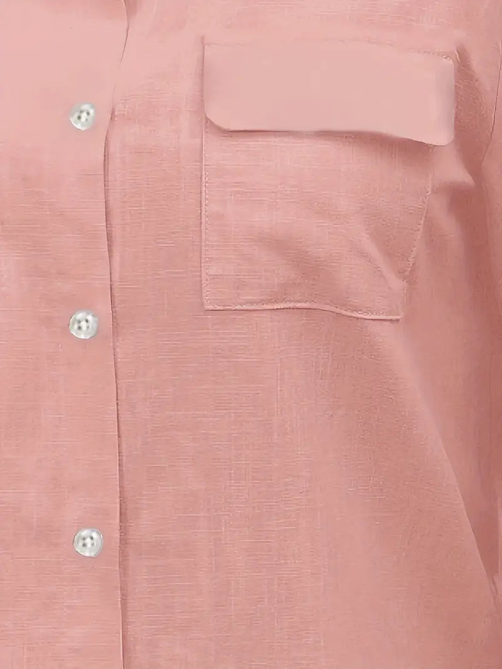 Athena - Camicia In Cotone Con Tasche Frontali