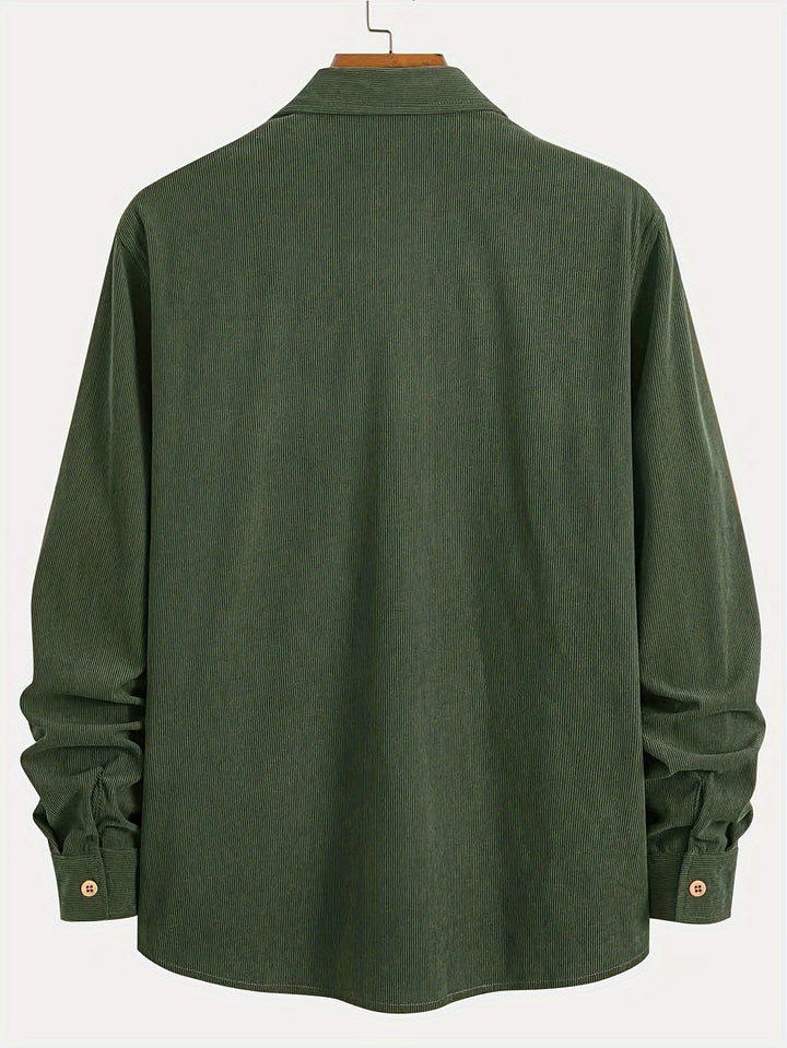 Felipe - Camicia Informale Velluto Coste Con Bottoni