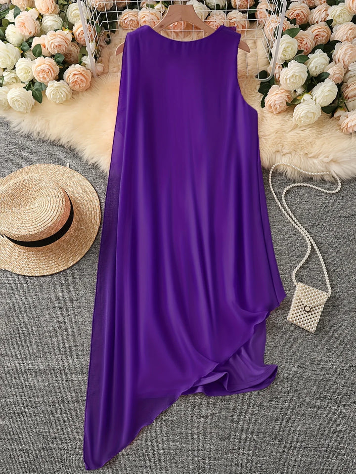 Maren - Elegante Abito Midi Senza Maniche
