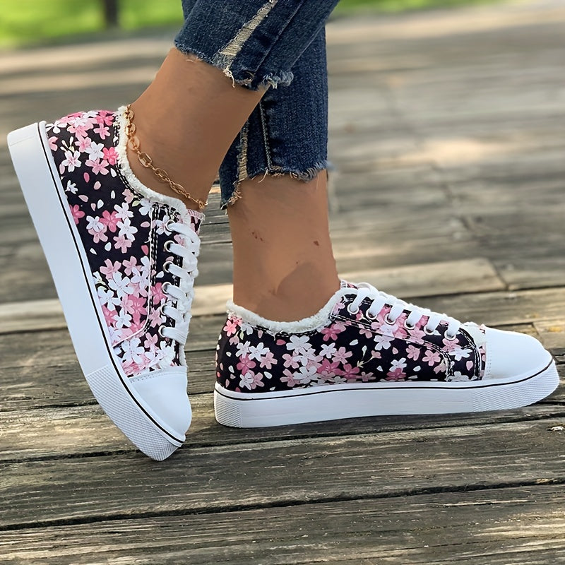 Bristy - Scarpe Stringate Con Stampa Floreale