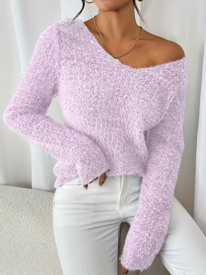 Aderah - Maglione Ampio Con Scollo a V