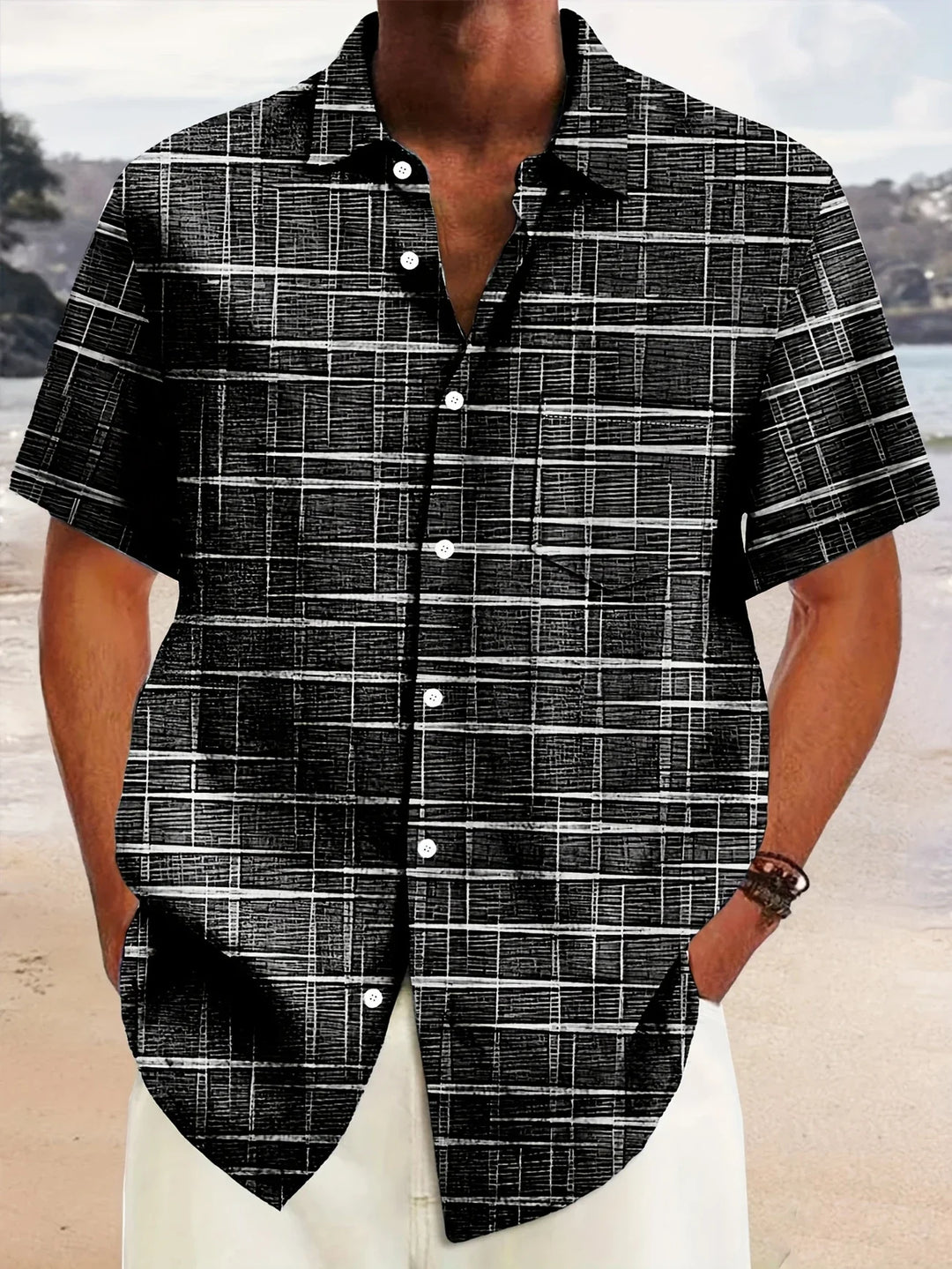 Haroyan - Camicia Elegante Con Motivo A Righe Scozzesi