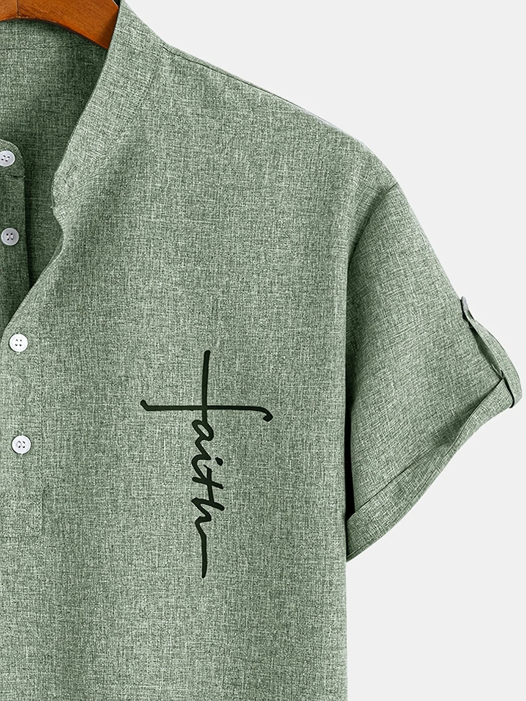 Elliott - Elegante Camicia a Maniche Corte Con Collo Alto
