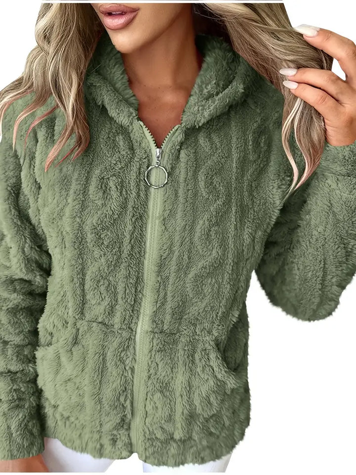 Ganka - Felpa Con Cappuccio e Zip a Maniche Lunghe